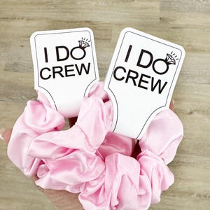 Silk Satin Scrunchies for Bridesmaids, Wedding Favors, Bachelorette Party Gifts, Custom Scrunchies, Bridal Party Accessories