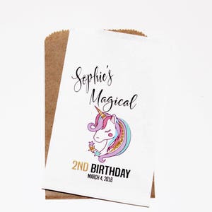 Unicorn Favor Bags, Unicorn Birthday Favors, Candy Bags