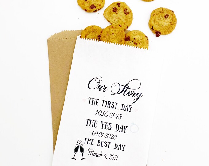 Wedding Favor Bags, Our Story, Wedding Favors, Favor Bags, Treat Bags