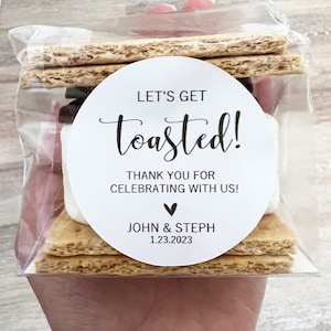 S&#39;mores Favor Labels, Wedding Favors, S&#39;mores Bar, Wedding favor bags, S&#39;more Wedding Favor