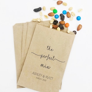 Trail Mix Favor Bags, Wedding Favors, Weddding The Perfect Mix, Wedding Trail Mix, Favor Bags, Wedding Favor Bags