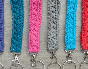 Crochet Wristlet Keychains and Lanyards