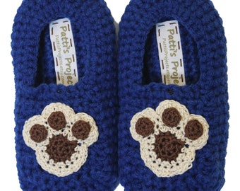 Paw Print Slippers - Adult Sizes