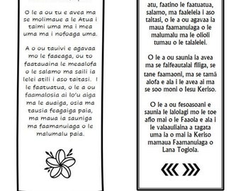 Youth Theme Bookmarks (Samoan)