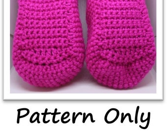 Crochet Slippers Pattern - Women's Sizes