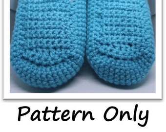 Crochet Slippers Pattern - Youth Sizes