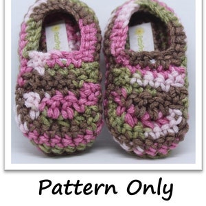Patrón de pantuflas de crochet - Tallas para bebés y niños pequeños