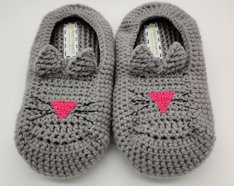 Cat Slippers - Adult Women's Sizes