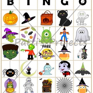 Halloween Bingo Game Digital Download - Etsy