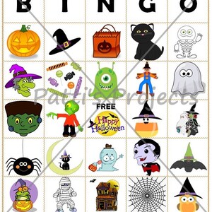 Halloween Bingo Game Digital Download