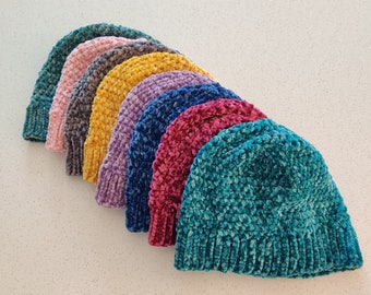 Velvet Crochet Beanies