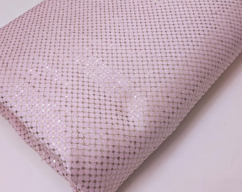 Geborduurde stof bruiloft Indiase jurk stof roze goud borduurwerk bruids stof Home decor bekleding geborduurde stof op maat gesneden