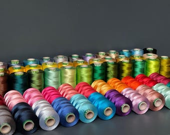 50% Off Rayon silk thread, Wholesale Spools of  Embroidery threads, Yarn Sewing Threads, Spool thread sewing Threads, Count 120/2