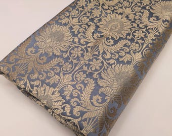 Tela de brocado cortada a medida/metro, tela de damasco jacquard, tela para decoración del hogar, tela para bodas, tela para manualidades DIY, vestido de festival.