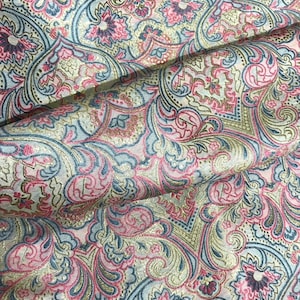Brocade fabric Pink Gold silk Brocade Jacquard Damask Wedding Bridal Indian Dress Banarasi Saree Drapery Brokat tissu fabric by the yard