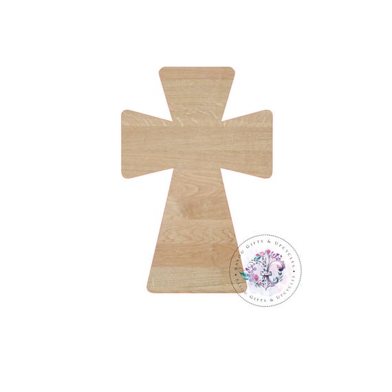 Cross 2 Unfinished Wooden Cutout Door Hanger Wreath Etsy