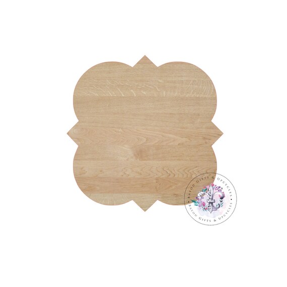 Quatrefoil Unfinished Wooden Cutout Door Hanger Wreath Etsy
