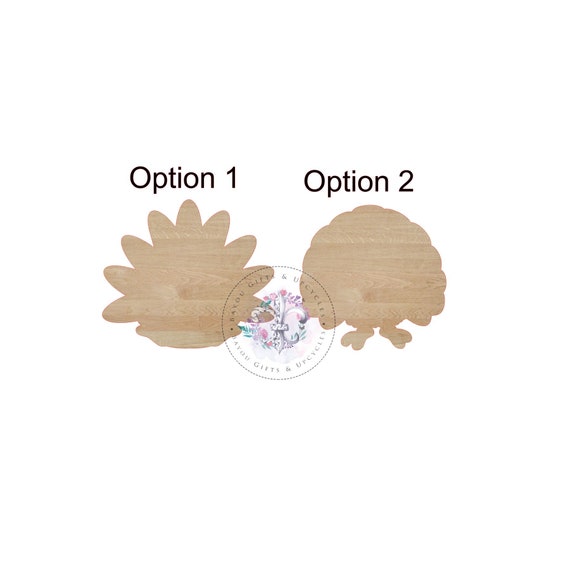 Door Hanger Wreath Accent Thanksgiving Unfinished Wood Turkey Laser Cutout
