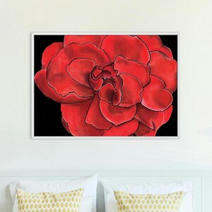 Rose Color | flower print | garden wall decor | charcoal printable wall art | bar cart art | digital download | room decor