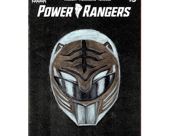 Power Rangers White Ranger Sketch Cover