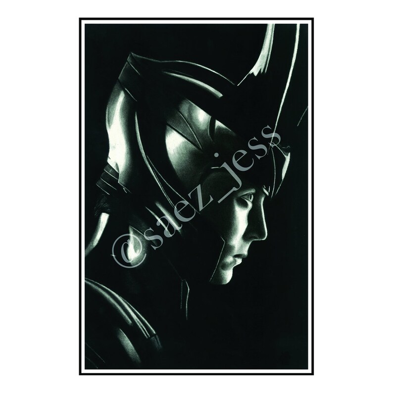 Loki by Jessica Saez 8 1/2 x 11 Velvet Art Print image 1