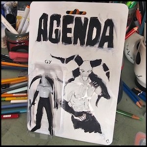 Figura de acción personalizada en cartón impresa en 3D pintada a mano AGENDA 1/1 Puños
