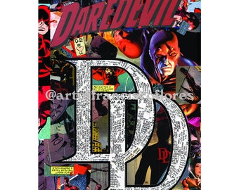 Daredevil Comic Book Collage 4x6 Postcard