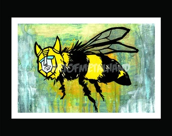 Bumblebee Transformers Painting 4x6 Postcard