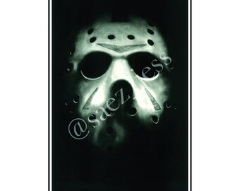 Friday the 13th by Jessica Saez 8 1/2 x 11 Velvet Art Print