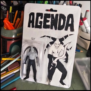 Figura de acción personalizada impresa en 3D pintada a mano AGENDA en cartón 1/1 Espada