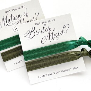 Will you be my Bridesmaid Proposal | Bridesmaid Hair Ties, Maid of Honor Proposal, Bridal Party Gift