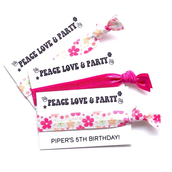 Hippie Birthday Party Favor | Peace Love Party Girls Party Favor 60s 70s Party Groovy Birthday favor - Flower Child Two Groovy Birthday