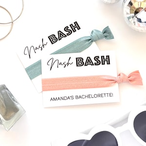 Nashville Bachelorette | Nash Bash Custom Bachelorette Party Favors, Hangover Kit hair ties, Nashville Girls Trip Gifts
