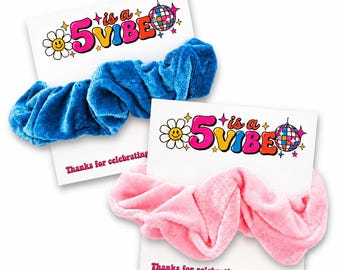 5 Is a Vibe Scrunchie Party Favors, 5th Birthday
