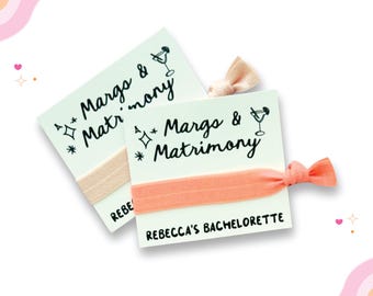 Margs & Matrimony Bachelorette Hair Tie Favors: Margarita Last Fiesta Bach