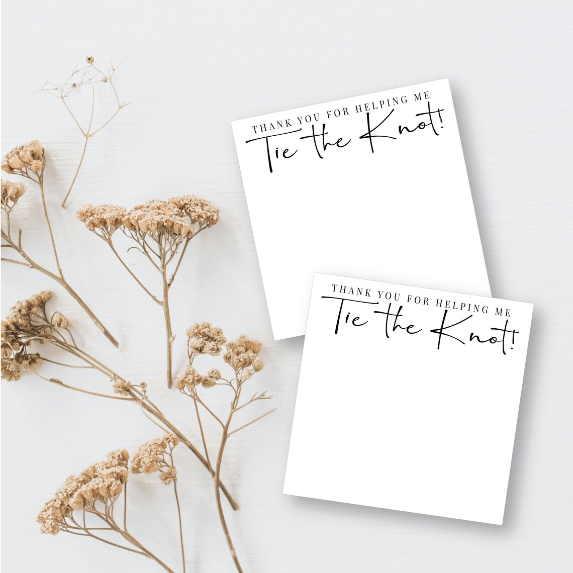 Thank You for Helping Me Tie the Knot Favor Cards Hair Tie - Etsy