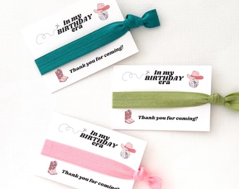 In my BIRTHDAY era | Thank you for coming! party favor gifts kids eras birthday party disco cowgirl birthday girls pink disco party