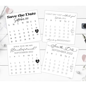 Bridesmaid Proposal Calendar Save the Date Proposal Cards, Will you be my Bridesmaid I can&#39;t say I Do without you cards, proposal calendar