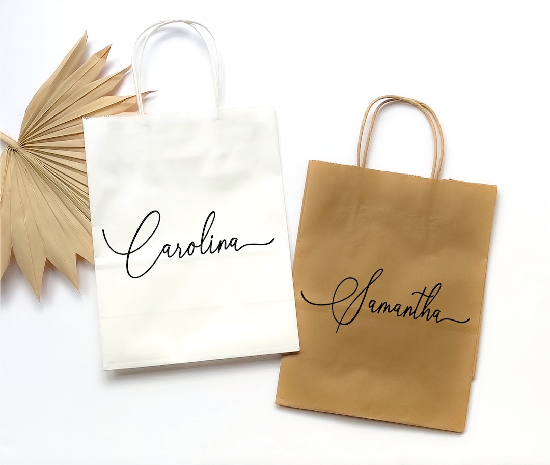 Personalized Bridesmaid Gift Bags Bachelorette Birthday Bridal Shower