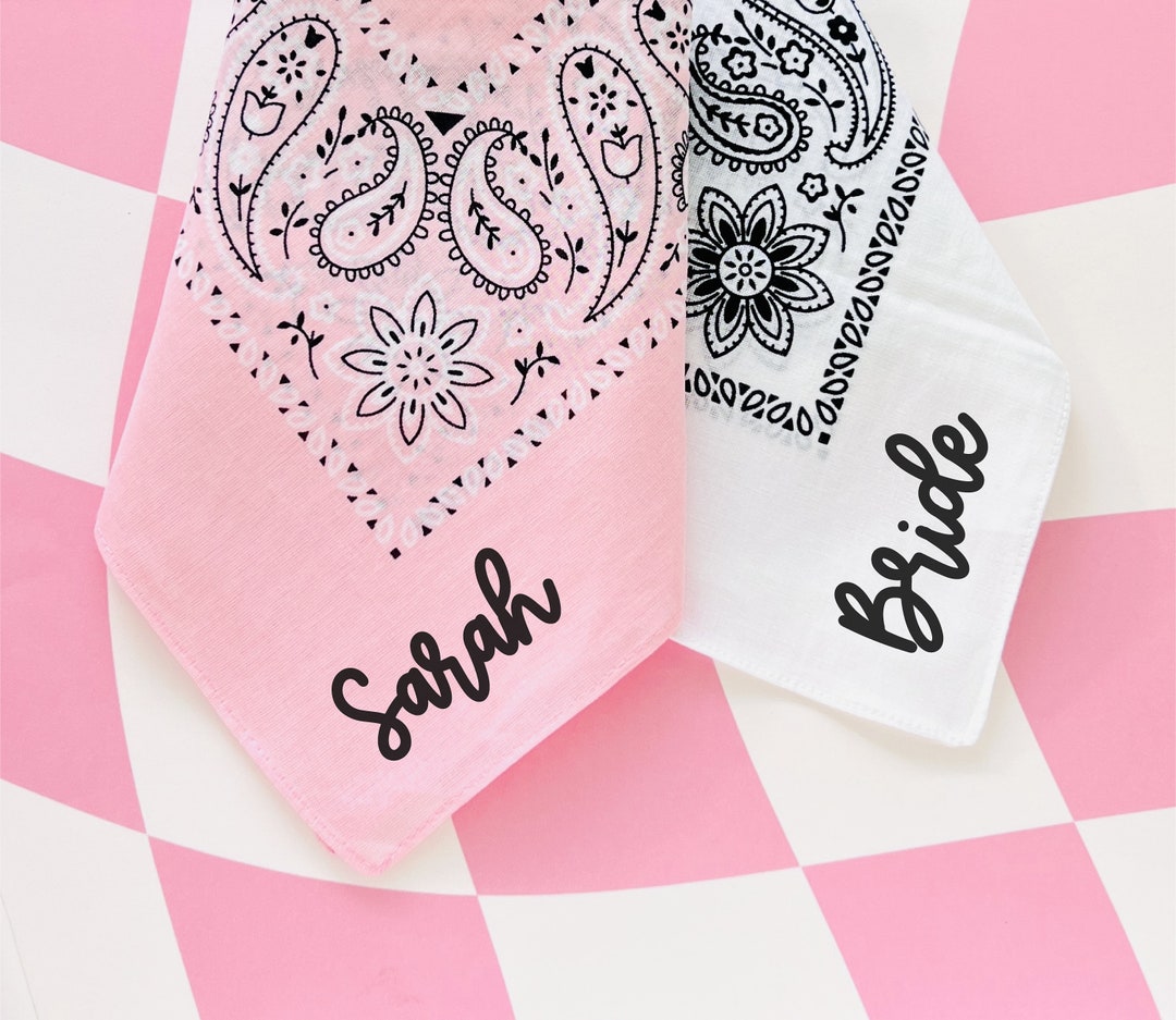 Bachelorette Bandana's Custom Name Bandana Birthday Bachelorette Rodeo