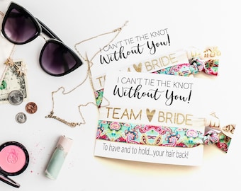 Team Bride I can't tie the knot without you Bridesmaid Proposal Favor | Boho Bridesmaid gift, bridal party gifts, gift for maid of honor