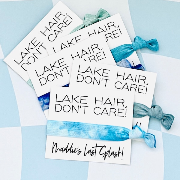 Lake Hair Don't Care! | Lake Life Lake Wife Bachelorette Favors, Custom Personalized Girls Lake Trip, Girls Getaway Weekend, Camping Trip