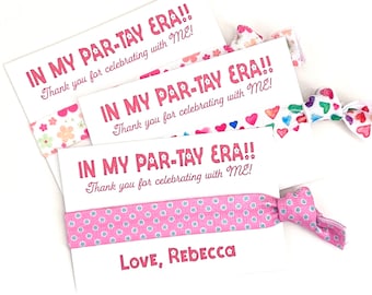 In My Par-Tay Era! PAR-TAY birthday party favors | In my birthday era favors, thank you birthday hair tie favors