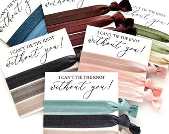 Bridesmaid Proposal Hair Tie Favors, Bridal Party Gifts