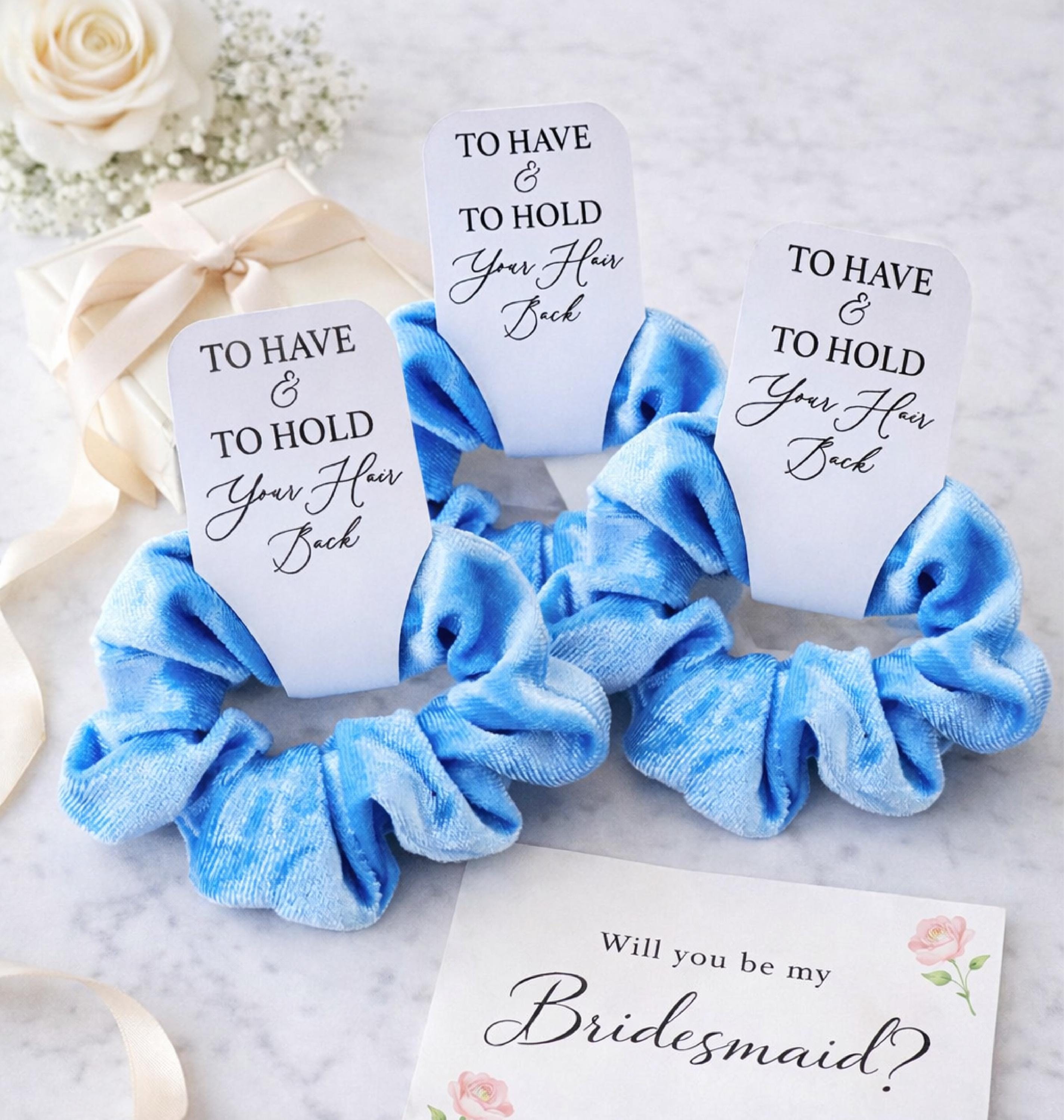 Velvet Bridesmaid Proposal Scrunchie