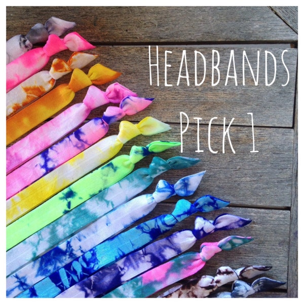 One Tie Dye Headband You Choose, tie dye, headbands