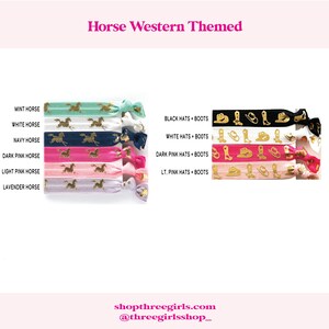 FOR YOUR PONY Girls Birthday Party Favors | Hair Tie Favors | Horse Themed Kids Birthday | Cowgirl Western Birthday Favors image 2
