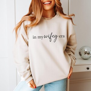 In my wifey era sweatshirt Bride sweatshirt Bridal shower gift Bachelorette shirts White Wifey shirt Unisex Heavy Blend™ Crewneck Sweatshirt