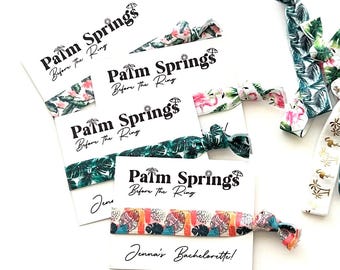 Palm Springs Bachelorette Hair Tie Favor | Tropical Girls Trip Gift