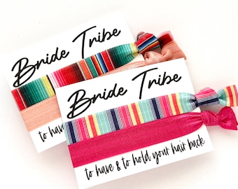 Bride Tribe | To have and to hold your hair back Bachelorette hair tie gifts, custom bridesmaid gift Bride Tribe Bachelorette hair tie favor